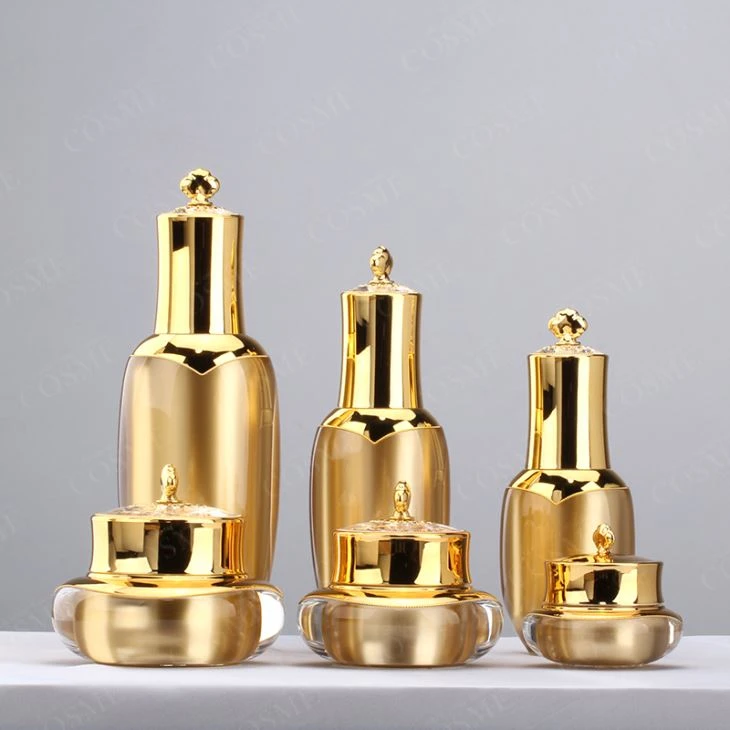 gold acrylic jars 